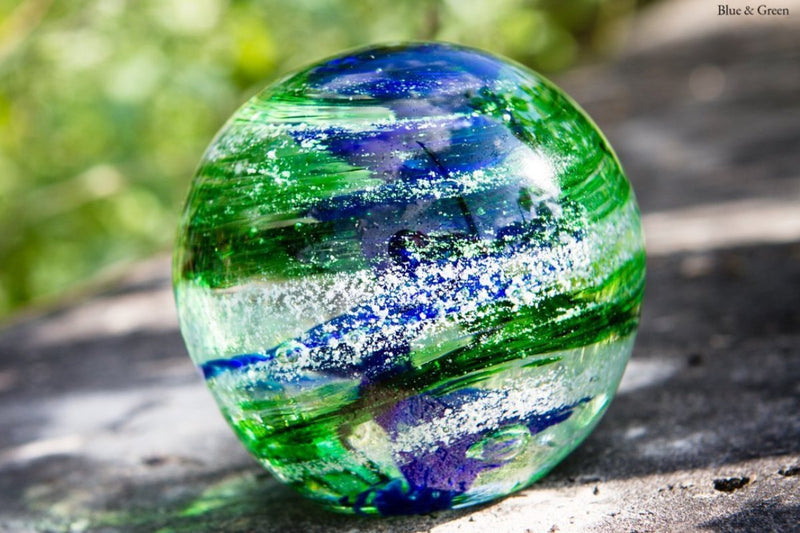 Tranquil Swirl Paperweight with Cremation Ash