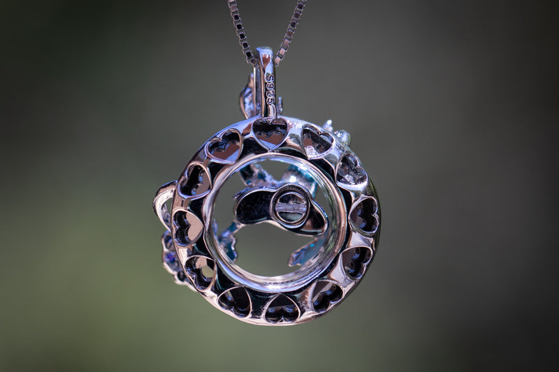 hummingbird crystal pendant back
