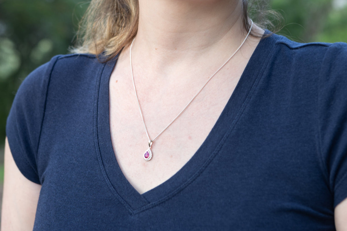 petite bedazzled cremation pendant