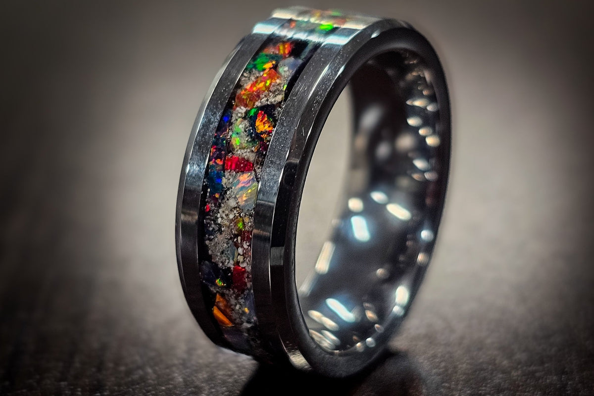 cremation tungsten ring