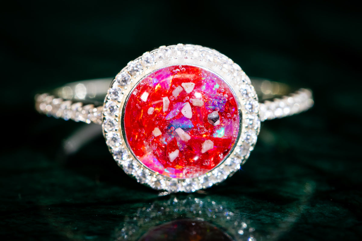 bedazzled circle ring