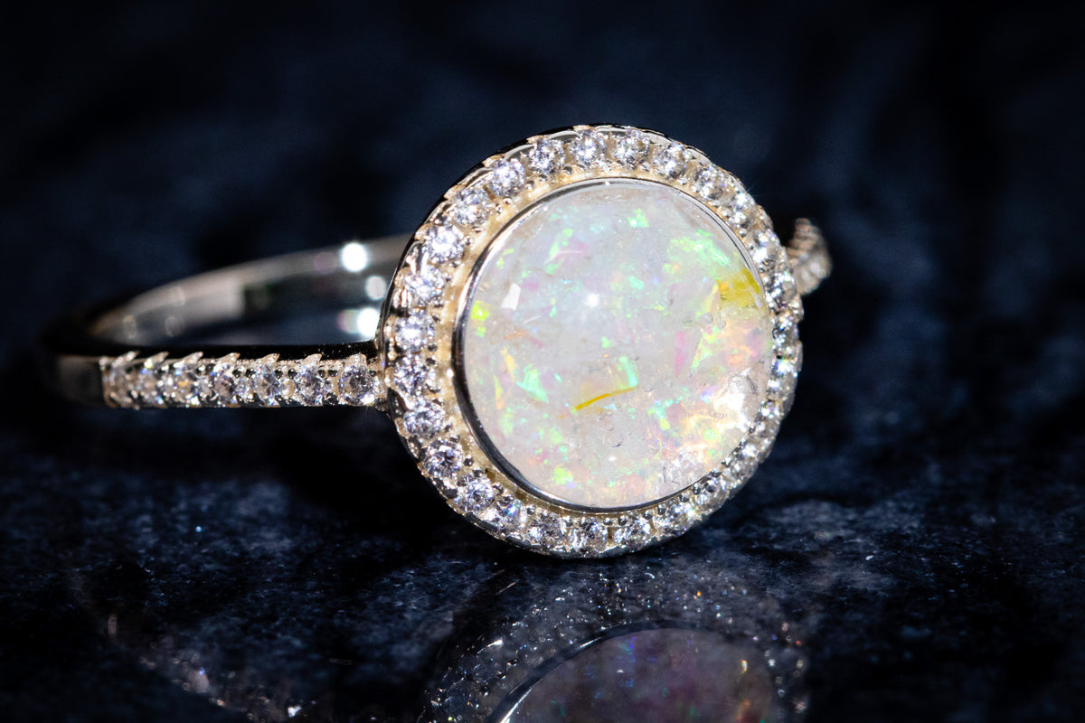 bedazzled circle ring