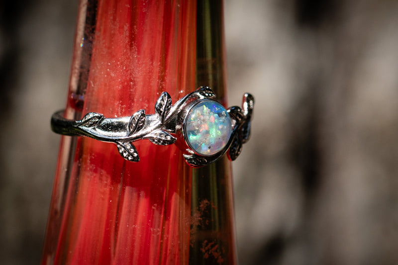 leaf cremation ring