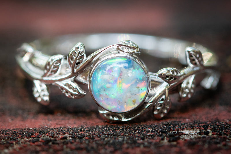 leaf cremation ring