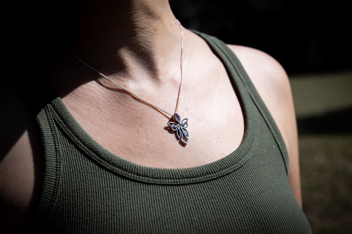 guardian angel petite cremation necklace 4